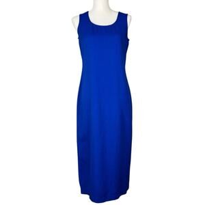 karin stevens petites vintage blue sleeveless dress size 8